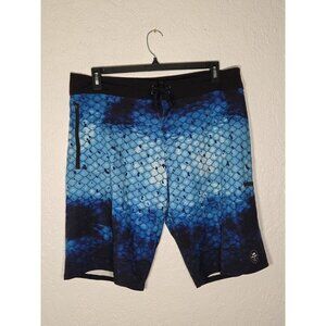 Pelagic Hydro Lite Fishing Board Shorts Mens 38 Blue Performance Swim Stretch